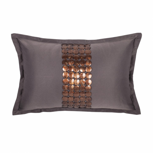 декоративная подушка handwork exclusive прямоугольная темно-серая в Нижневартовске