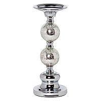 подсвечник серебряный фигурный с кракелюром, 26 см в Нижневартовске