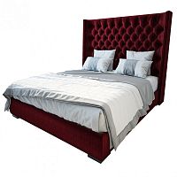 кровать двуспальная 160х200 красная из велюра jackie king в Нижневартовске