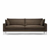 диван mendini трехместный прямой коричневый в Нижневартовске