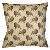 интерьерная подушка «группа львов в бежевом» в Нижневартовске
