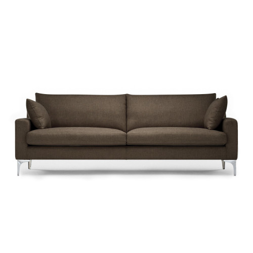 диван mendini трехместный прямой коричневый в Нижневартовске