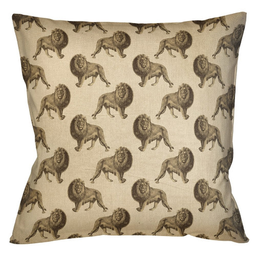 интерьерная подушка «группа львов в бежевом» в Нижневартовске