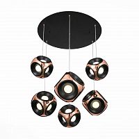 подвесная светодиодная люстра st luce cratere sl948.303.07 черная в Нижневартовске