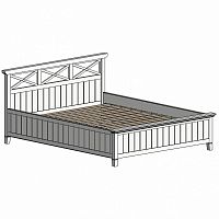 кровать деревянная двуспальная 180х200 с низким изножьем белая бретань в Нижневартовске