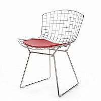 стул bertoia side кожаный standart красная подушка в Нижневартовске