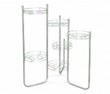 подставка для цветов kaskad 3 серебро серый в Нижневартовске