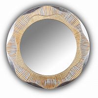 зеркало серебряное круглое диаметр 90 см с золотыми вставками и рельефом seashell в Нижневартовске