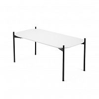 стол кофейный lindholm длина 75 белый, черный в Нижневартовске