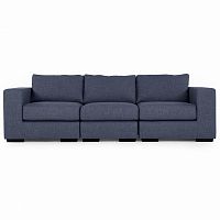 диван morti трехместный прямой синий в Нижневартовске