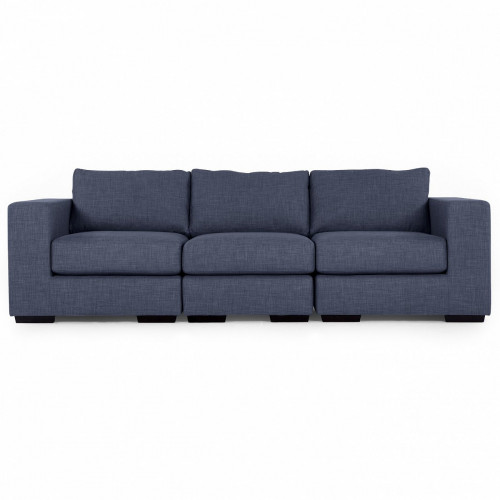 диван morti трехместный прямой синий в Нижневартовске