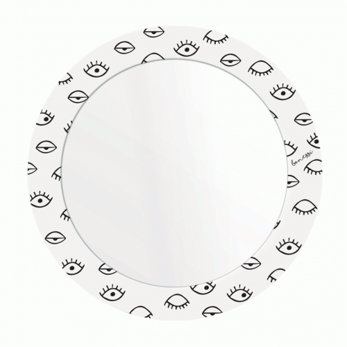 зеркало круглое с принтом look at me в Нижневартовске