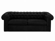 диван chesterfield прямой черный в Нижневартовске