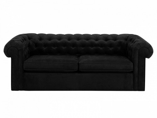 диван chesterfield прямой черный в Нижневартовске