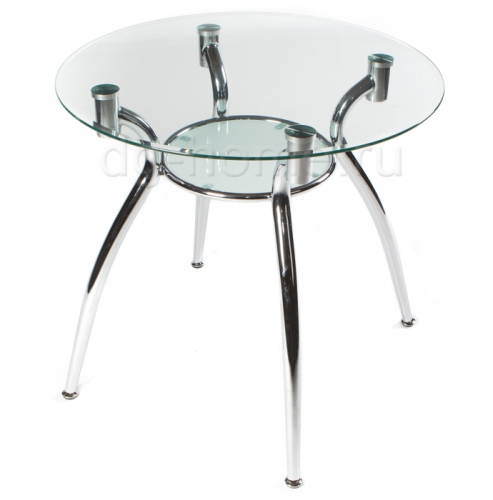 стол стеклянный kurt 80 хром в Нижневартовске
