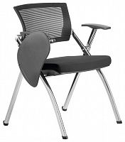 офисный стул рива чейр 462teс, обивка: текстиль, цвет: ткань черная/сетка черная в Нижневартовске