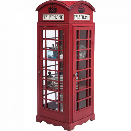 шкаф-витрина london telephone красный в Нижневартовске