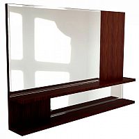 зеркало настенное с полкой коричневое комфи-1 в Нижневартовске