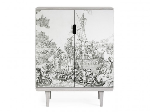 комод triptikh белёный дуб / принт №040 в Нижневартовске