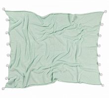 плед с помпонами мятный в Нижневартовске