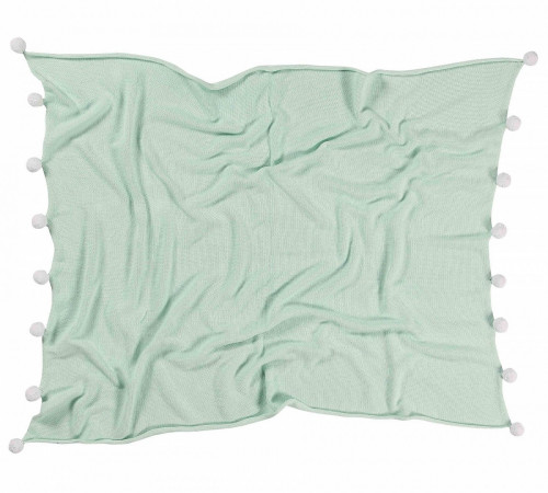 плед с помпонами мятный в Нижневартовске