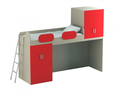 кровать-чердак mio red big в Нижневартовске