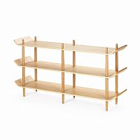 стеллаж bentwood двойной светло-коричневый в Нижневартовске