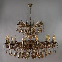 подвесная люстра ambiente leon 2128/12+12 pb honey leaf бронза в Нижневартовске