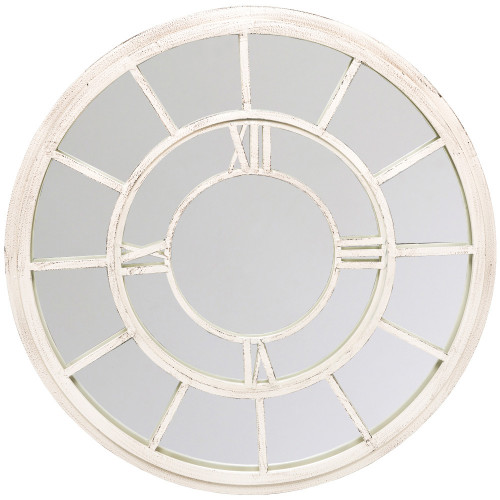 зеркало-часы круглое белый антик женева в Нижневартовске