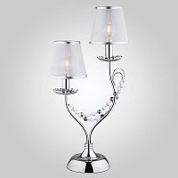 настольная лампа eurosvet 01069/2 хром/прозрачный хрусталь strotskis в Нижневартовске