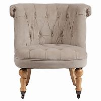 кресло amelie french country chair серо-бежевое в Нижневартовске