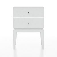 тумбочка белая с двумя ящиками low static в Нижневартовске