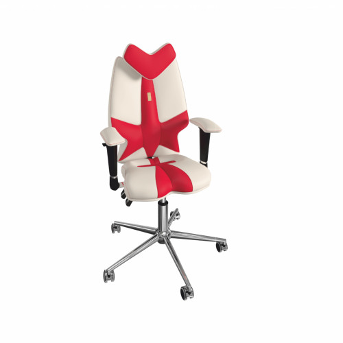 кресло эргономичное fly бело-красное в Нижневартовске