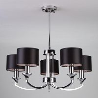 подвесная люстра eurosvet diana 60067/5 хром черная в Нижневартовске