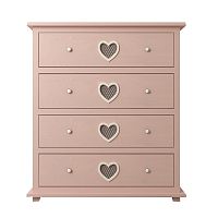комод adelina 4 ящика розовый розовый в Нижневартовске