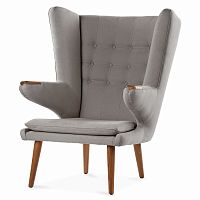 кресло papa bear светло-серое в Нижневартовске