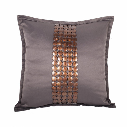 декоративная подушка handwork exclusive квадратная темно-серая в Нижневартовске