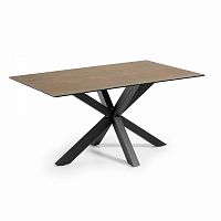 стол arya 160x90 черный, фарфоровый corten c436k10 от la forma (ex julia grup) в Нижневартовске