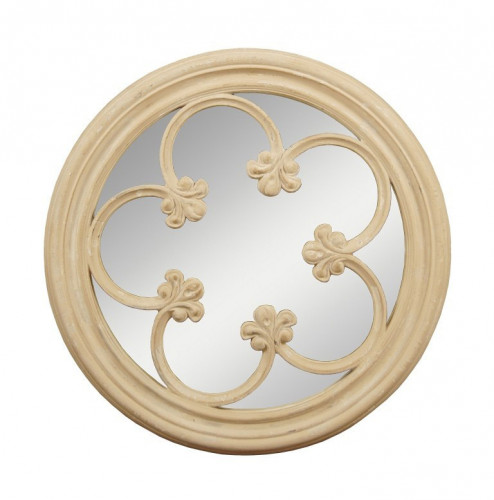 зеркало круглое в бежевой раме с декором violetta в Нижневартовске