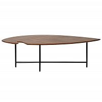 стол журнальный листок 120х60х36 см коричневый в Нижневартовске