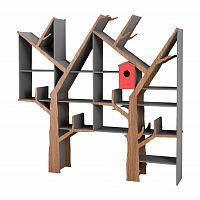 стеллаж дерево двойное дуб и серый 151х150х24 см от odingeniy в Нижневартовске