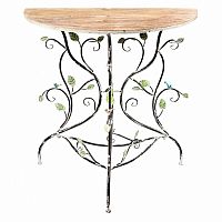 консоль «сенсо» металл светло-коричневая столешница в Нижневартовске