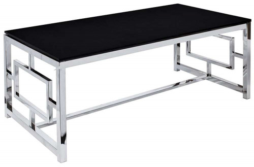 стол журнальный 45х60х120 черный, хром в Нижневартовске