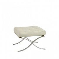 оттоманка barcelona кожа класса премиум молочная в Нижневартовске