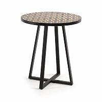 коктейль стол ø70 черный, коричневый мрамор от la forma (ex julia grup) в Нижневартовске