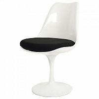 стул eero saarinen style tulip chair черная подушка в Нижневартовске