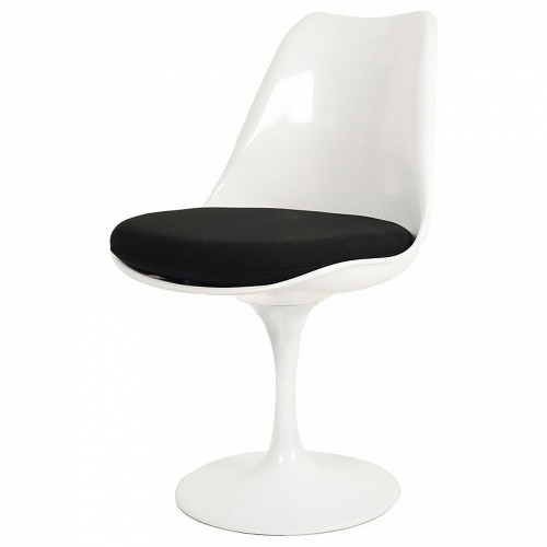 стул eero saarinen style tulip chair черная подушка в Нижневартовске