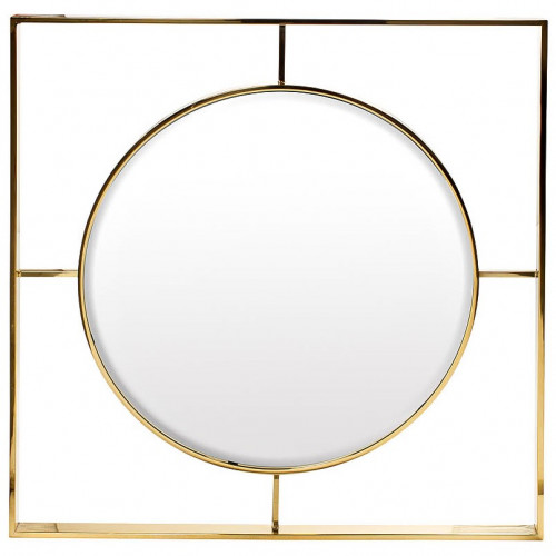 зеркало золотое круглое в квадратной раме 80 см в Нижневартовске