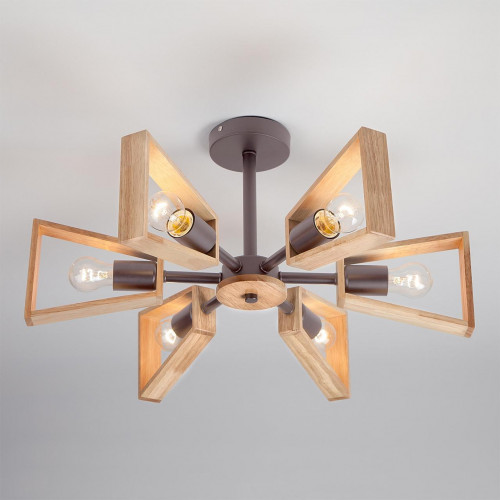 потолочная люстра eurosvet klark 70056/6 кофе в Нижневартовске