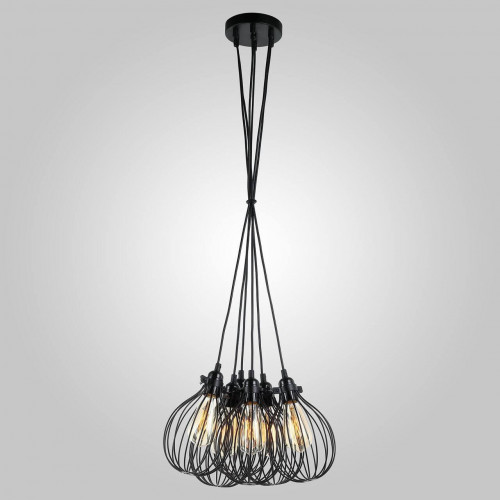 подвесная люстра eurosvet moll 50059/6 черный в Нижневартовске